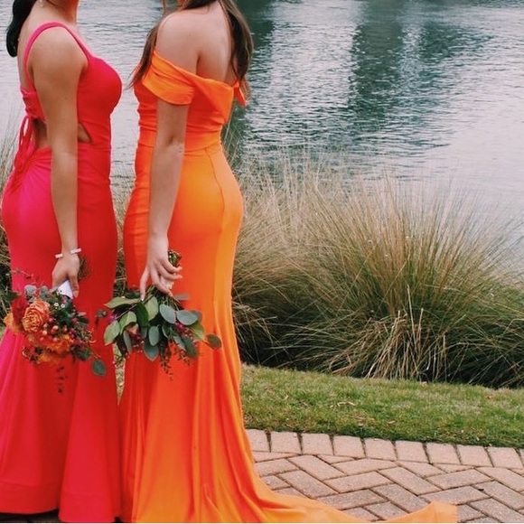 Orange Jessica Simpson Size 2 Prom Dress - Picture 2 of 3